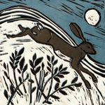 Sally Parkin – Night Hare Linoprint
